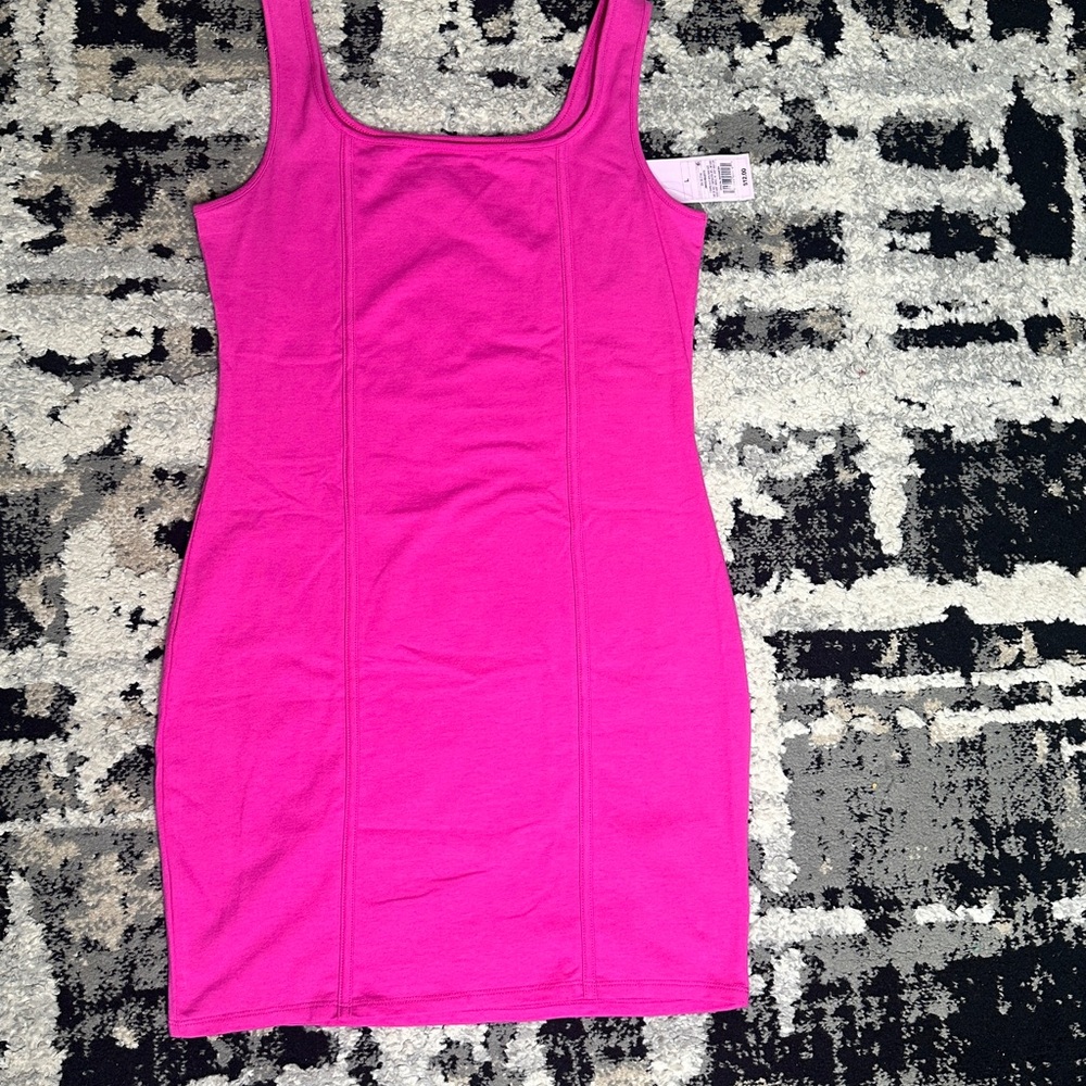 Women’s Wild Fable Seamed Bodycon Sleeveless Dress Magenta L - NWT - Picture 3 of 6